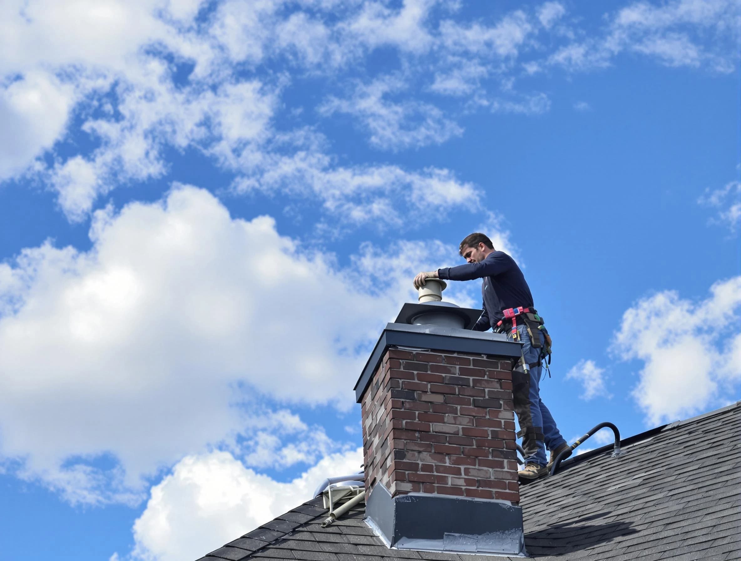 Paradise Hills Chimney Sweep installing a sturdy chimney cap in Paradise Hills, NM