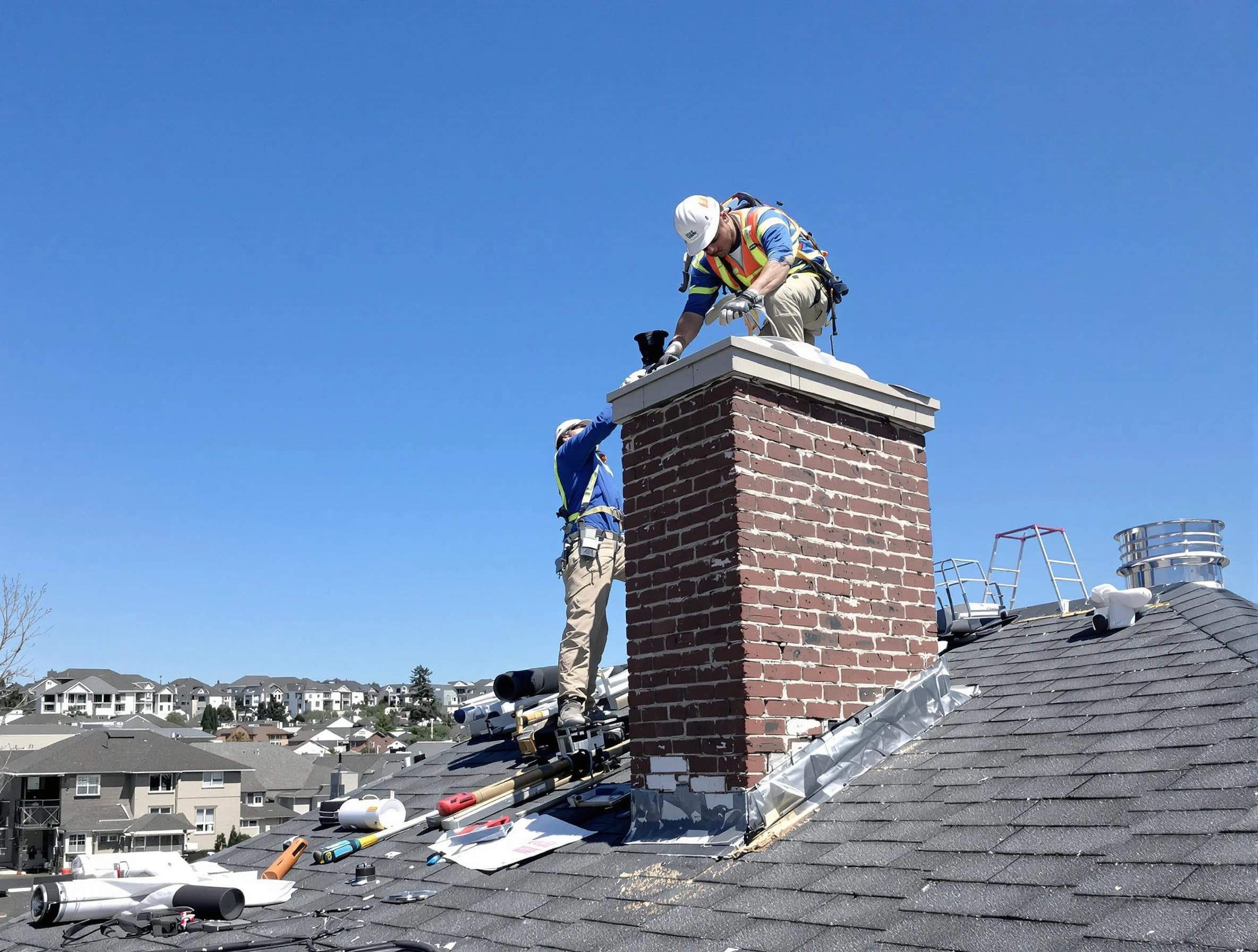 Paradise Hills Chimney Sweep repairing a chimney crown in Paradise Hills, NM