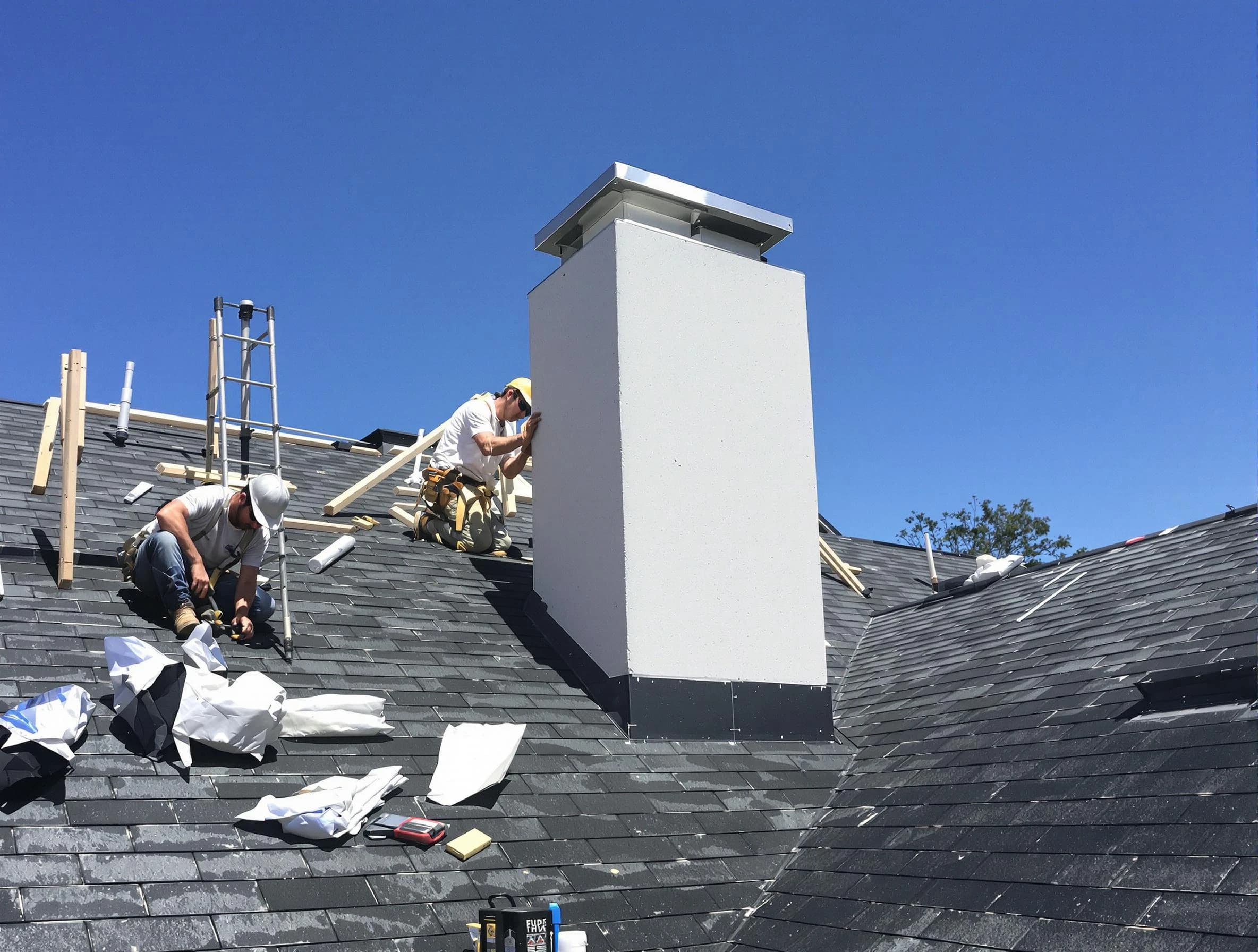 Paradise Hills Chimney Sweep crew installing a new chimney in Paradise Hills, NM