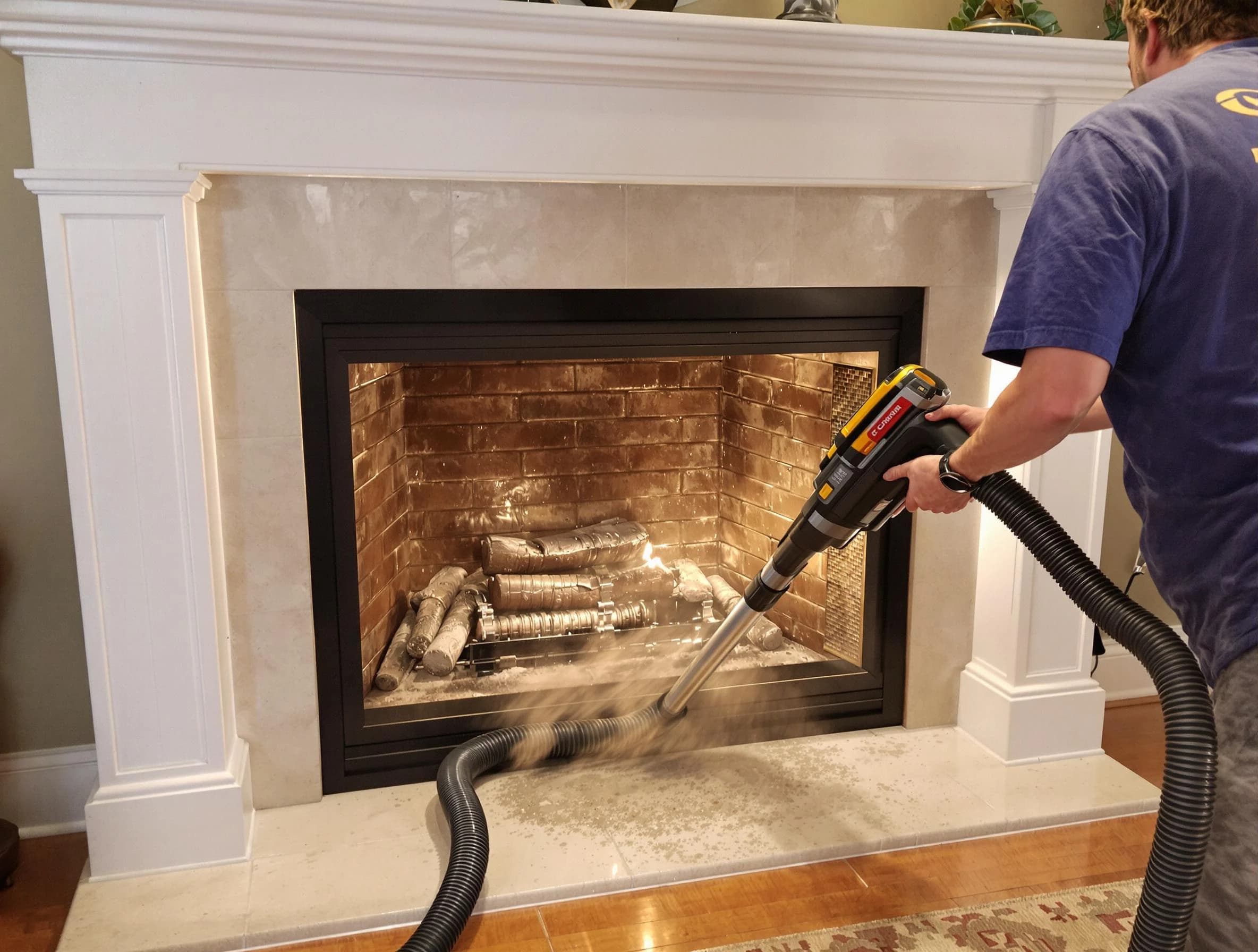 Fireplace cleaning performed by Paradise Hills Chimney Sweep in Paradise Hills, NM