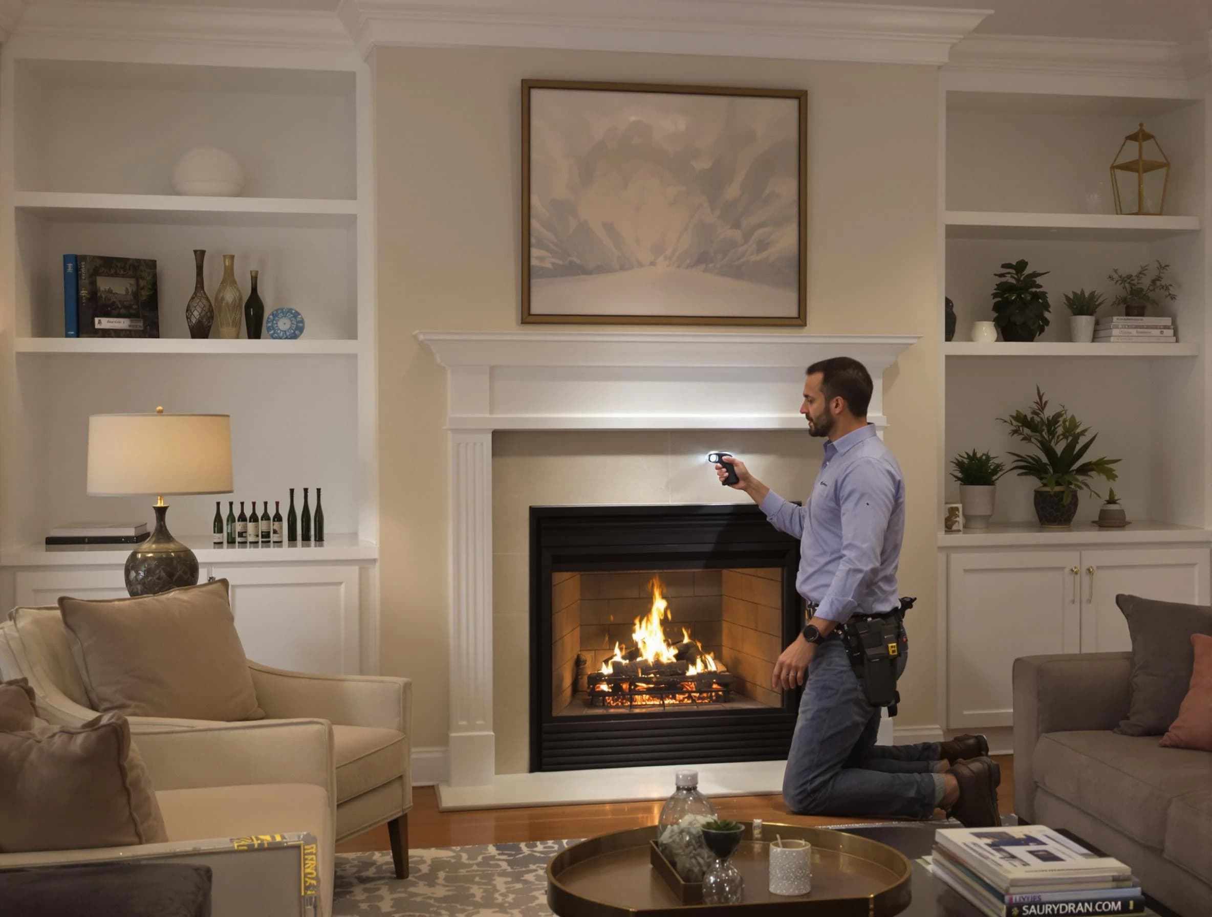 Paradise Hills Chimney Sweep conducting a fireplace safety inspection in Paradise Hills, NM