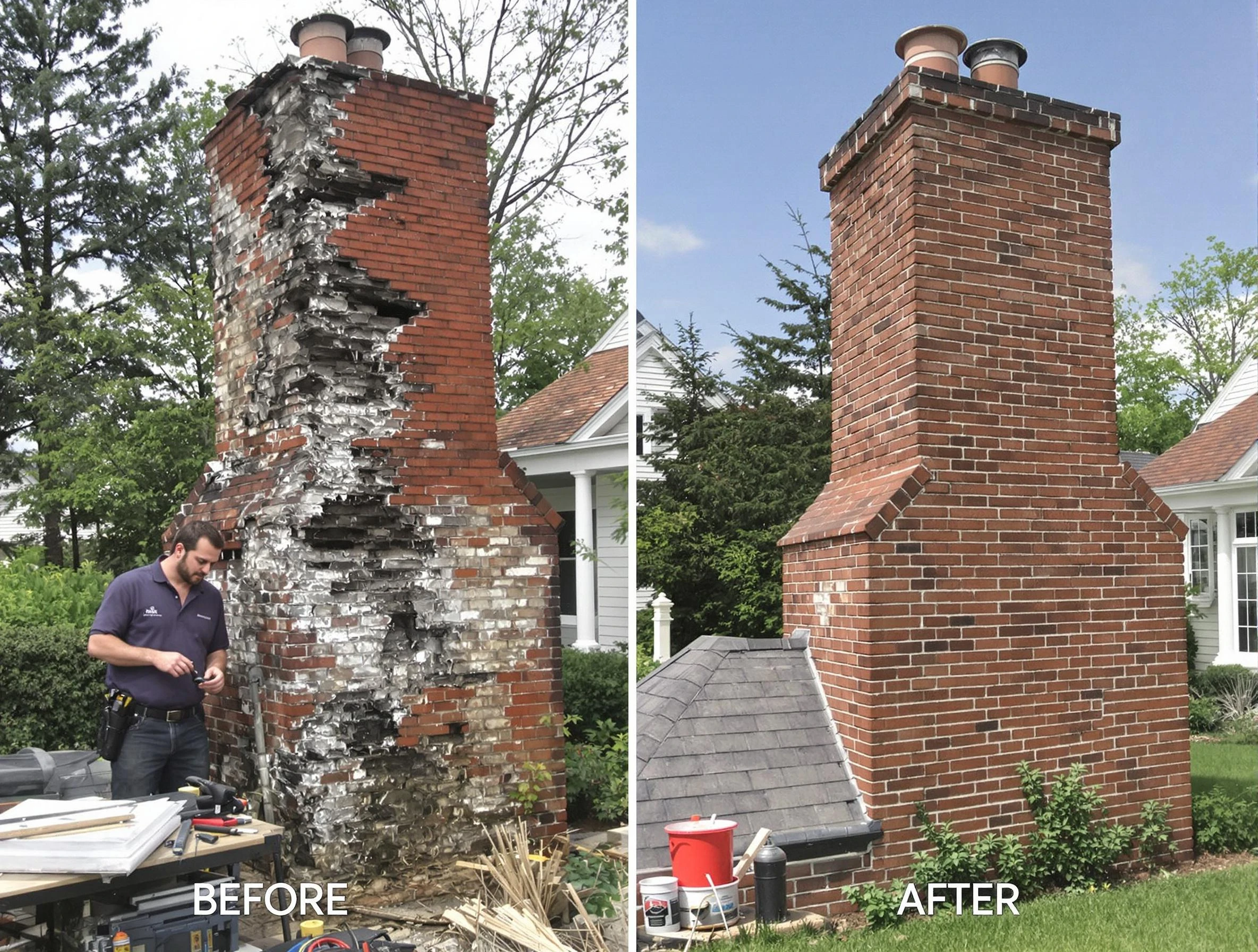 Paradise Hills Chimney Sweep performing a full chimney restoration in Paradise Hills, NM